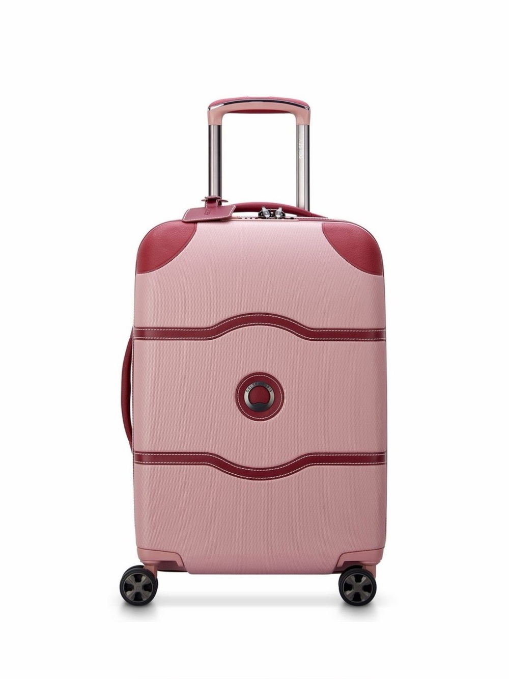 Delsey Paris Chatelet Pink and Burgundy Hardside Carry-On Spinner